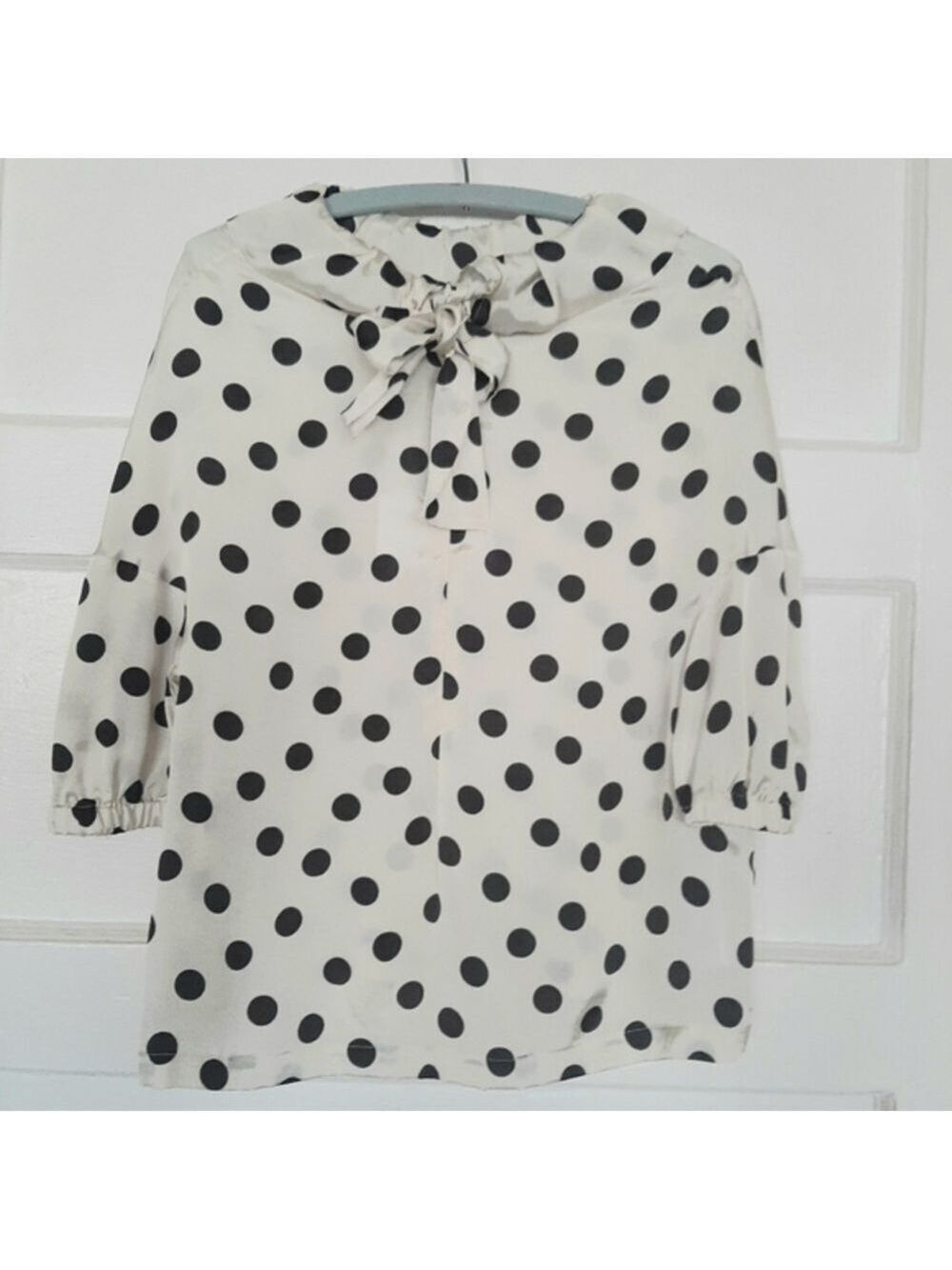 Hache Camicia Drop Shoulder Tie Neck Silk Blouse Tessuto